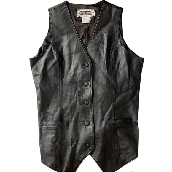 otello Pelle Other - Otello Pelle vintage leather vest Black. Men’s size XL 100% genuine leather